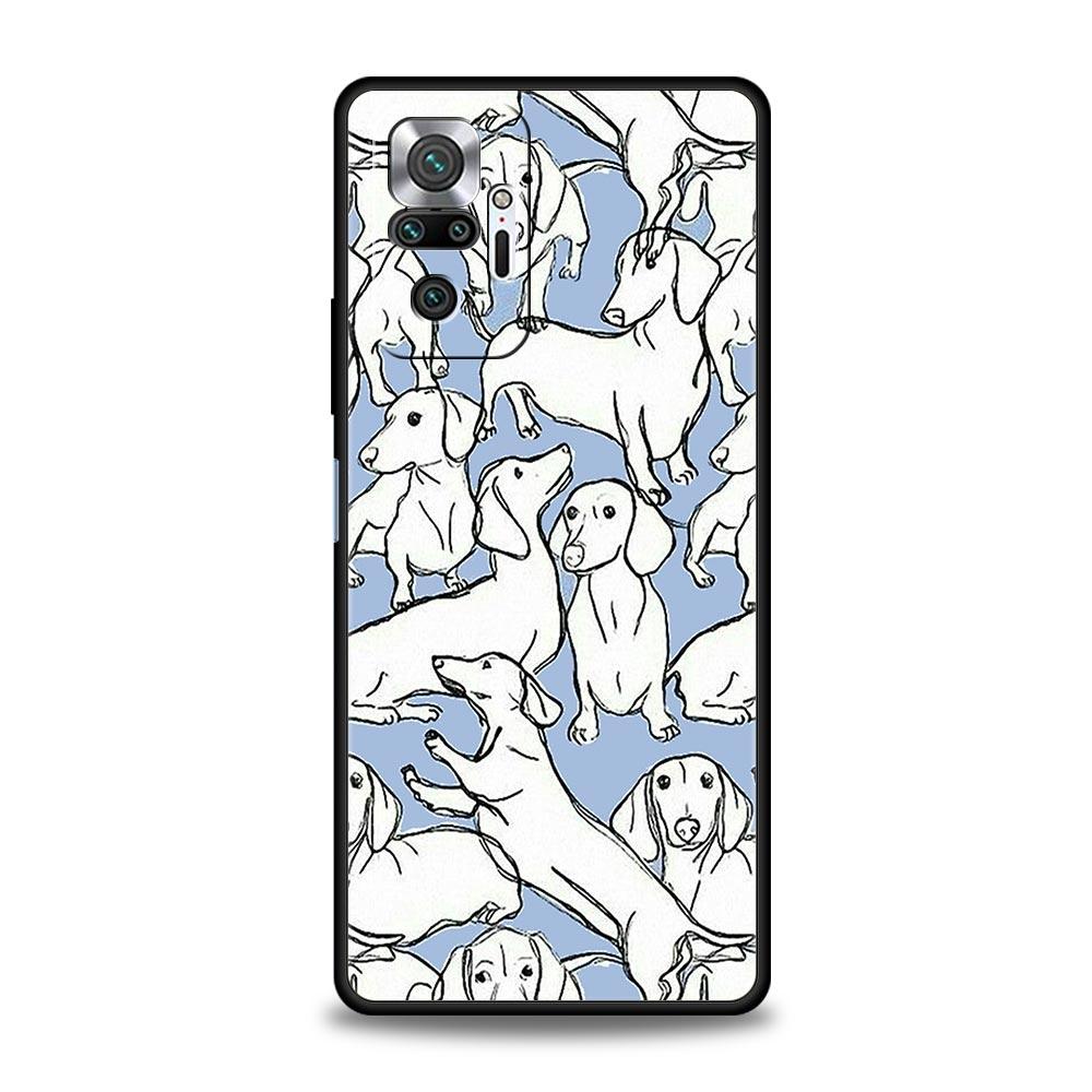 Dachshund Sausage Dog Phone Case For Xiaomi Redmi Note 14 13 5G 10 11 12 Pro Plus 4G 14C 13C 12C 10C Black Cover
