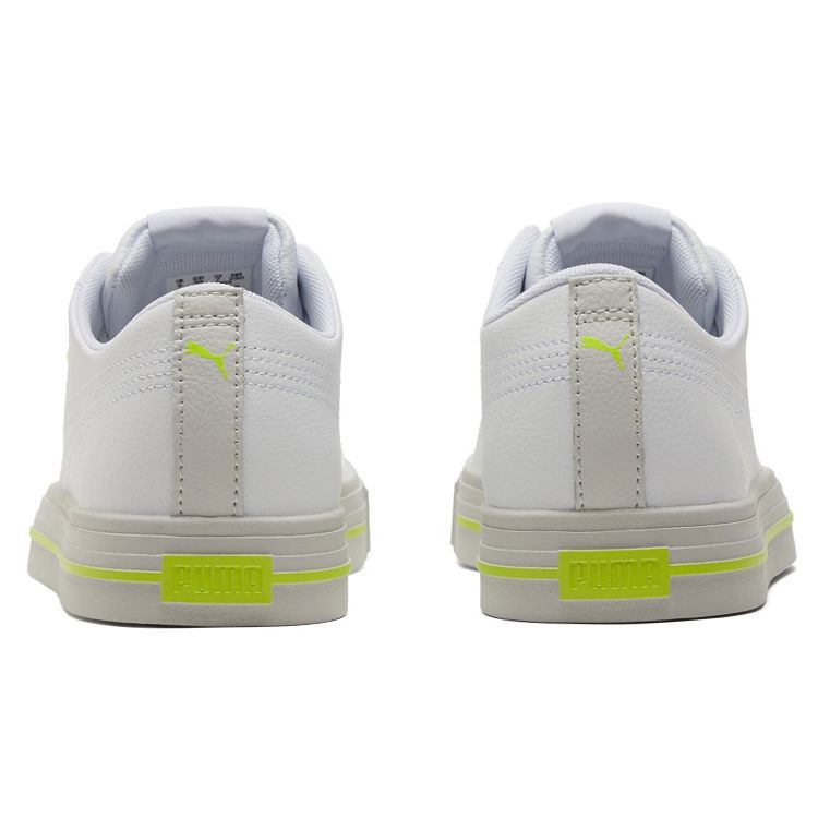 Puma Ever Fs Fabric Synthetic Leather Casual Low-Top Sneakers Unisex Sneakers White Yellow 383029-04