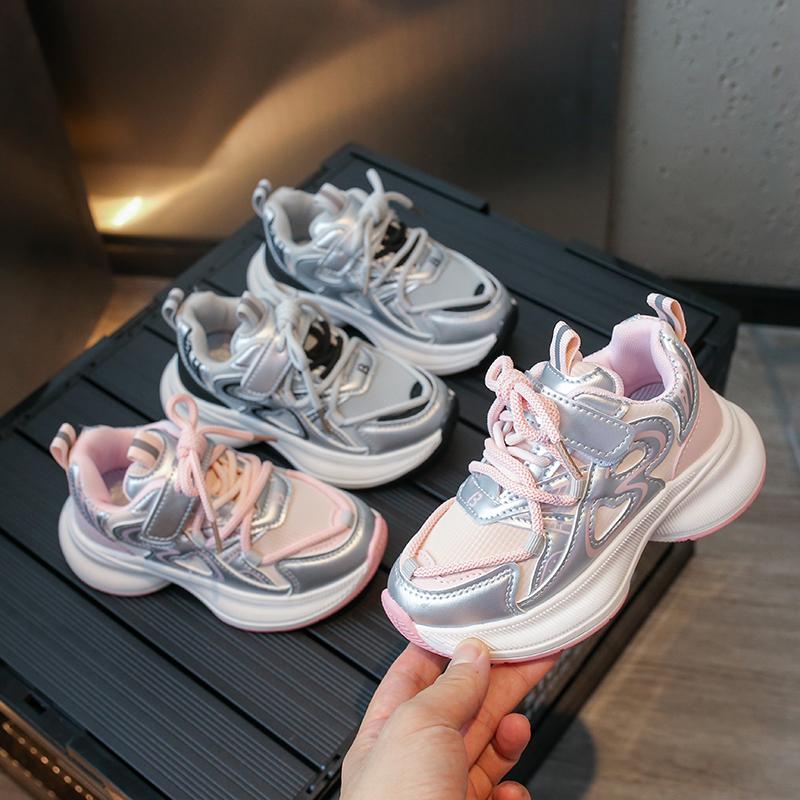 Students Sports Shoes Casual Soft Sole Children Running Shoes Non-slip Comfortabe 2025 New Children Sneakers Hook&loop Trendy