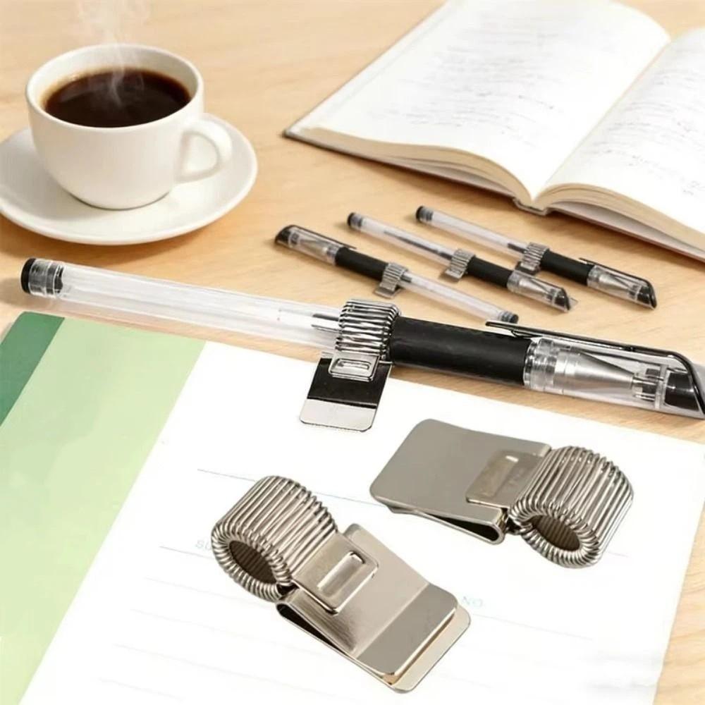 Heavy-Duty Spring Pen Clip Creative Retro Pen Clip Metal Pen Clip School Stationery