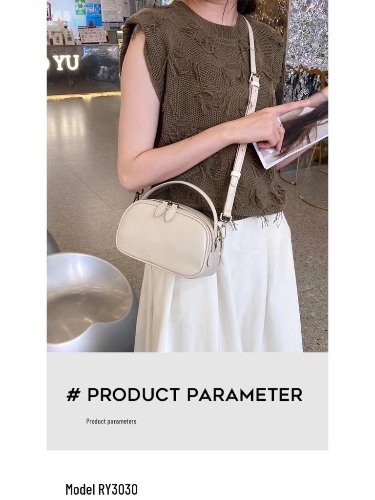 Luxury Women's Genuine Leather Crossbody Handbag - Versatile Mini Cowhide Design