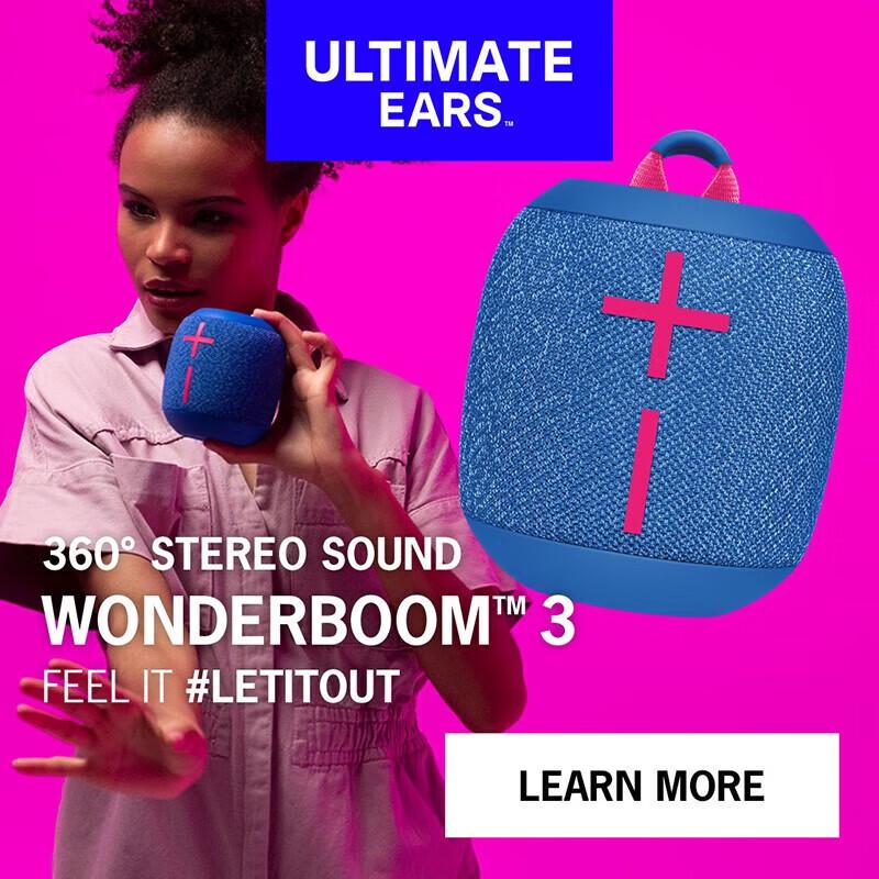 Logitech UE WONDERBOOM 3 Portable Bluetooth Speaker (CN Version)
