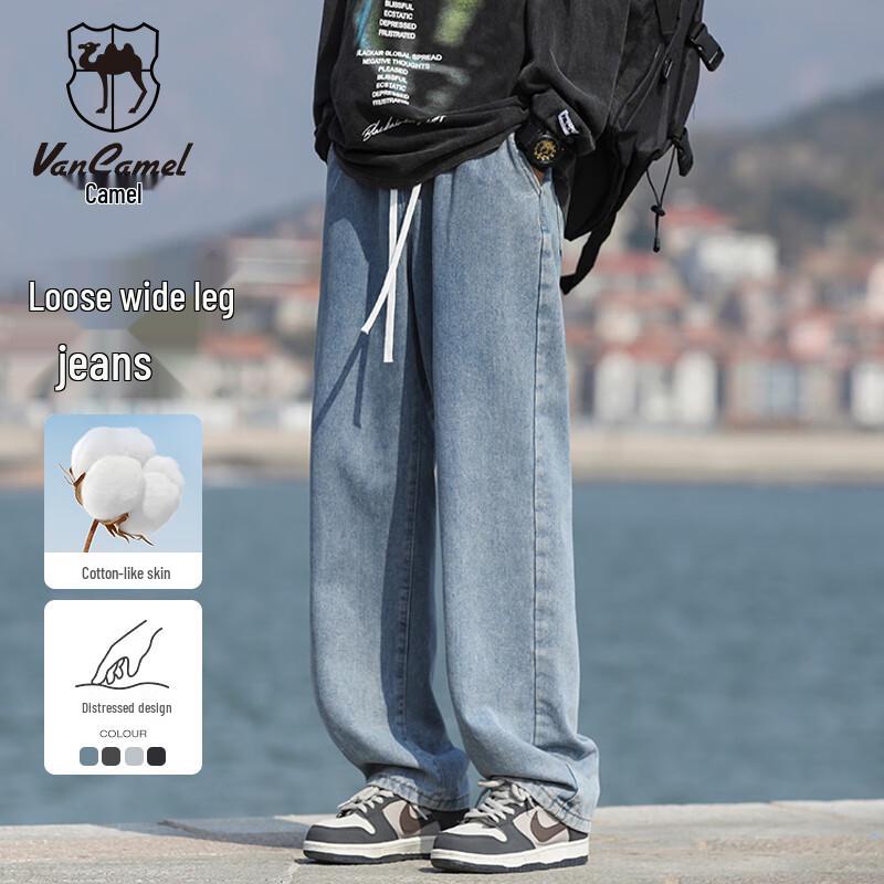 

VANCAMEL Мужские повседневные джинсы прямого кроя свободного покроя XL