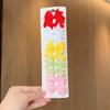 10Pcs/set Solid BB Hair Clips For Cute Girls Ribbon Bowknots Boutique Barrettes Hairpins Headwear Kids Hair Accessories Gifts