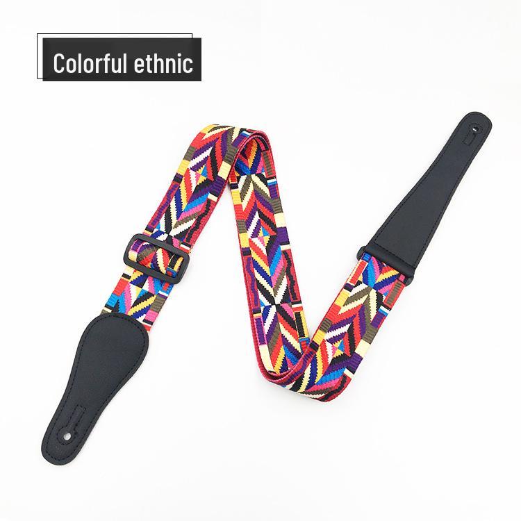 Ethnic Style Widened Polyester Guitar Strap for Electric Guitars