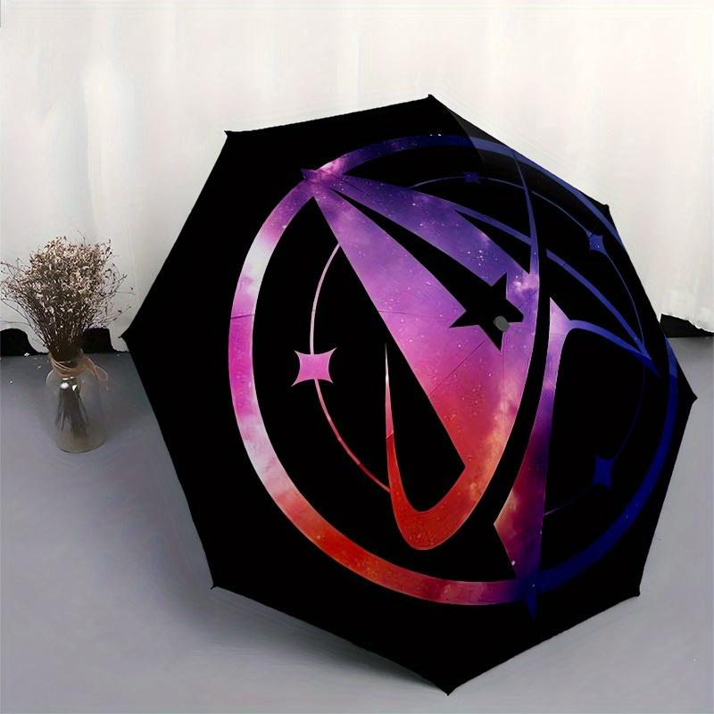 1pc Galactic Avengers Symbol Umbrella with Plastic Handle,Suitable for All Seasons Home Travel Outdoor UmbrellaM936