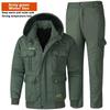 Men's Sets Winter Jackets and Pants Thicken Fluff Lining Warm Puffer Jacket Outdoor Pants Windproof Climbing 2 Pcs