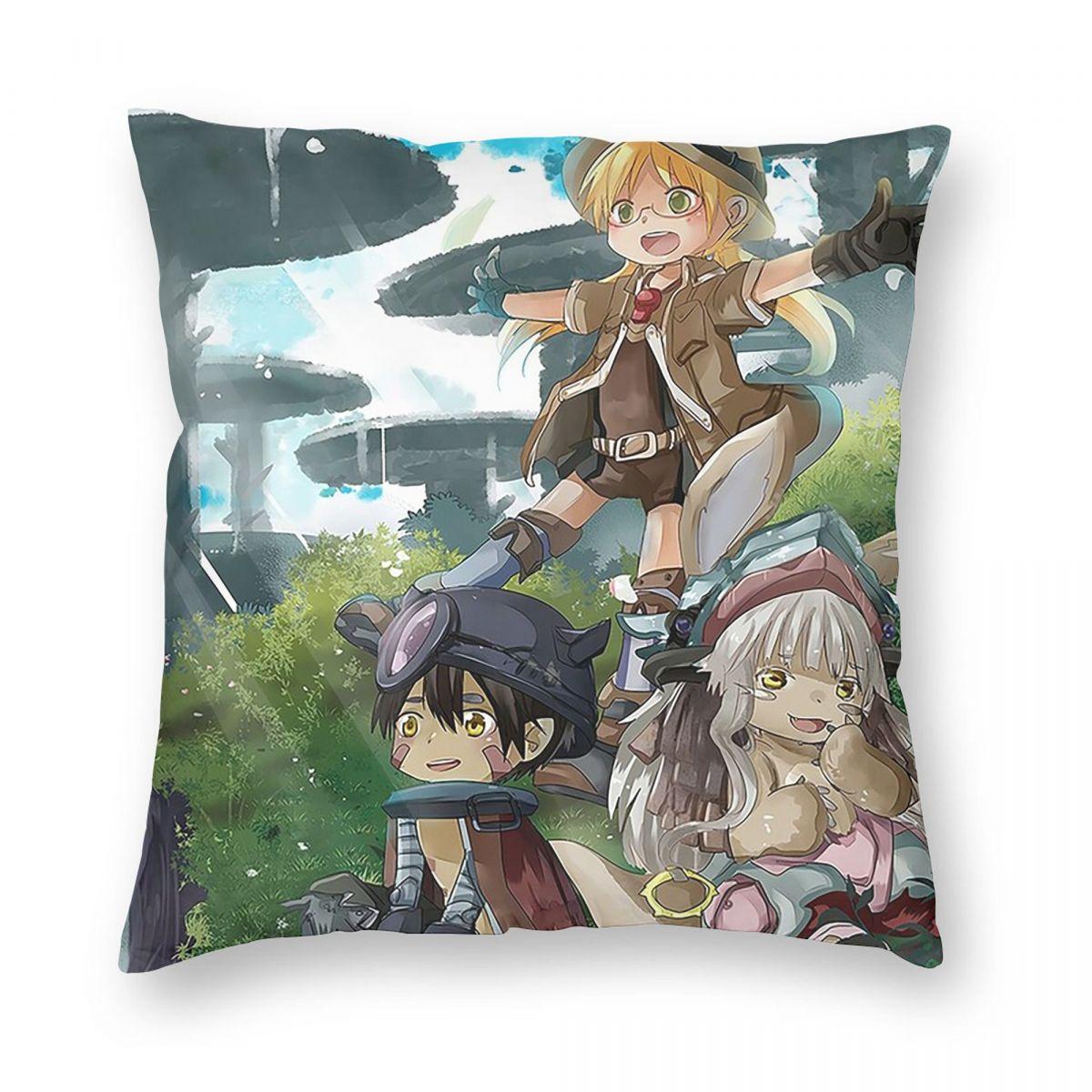 

Made In Abyss Anime Square Pillowcase Pillow Cover Cushion Zip Decorative Comfort Throw Pillow for Home Living Room 12x12Inch