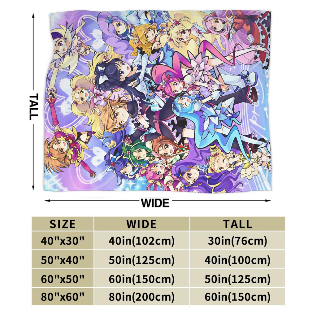 Pretty Cure Blanket Quality Warm Bedding Throws Autumn Travel Bedroom Print Bedspread