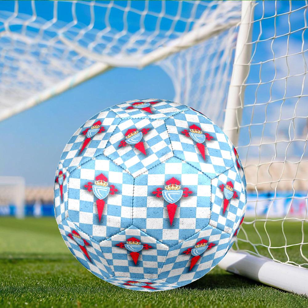 Celta Vigo Crest Design Size 5 Soccer Balls, Anti-Slip, Protective Football, Outdoor Sport, Practice Games, Birthdays Gift Suitable for Fan