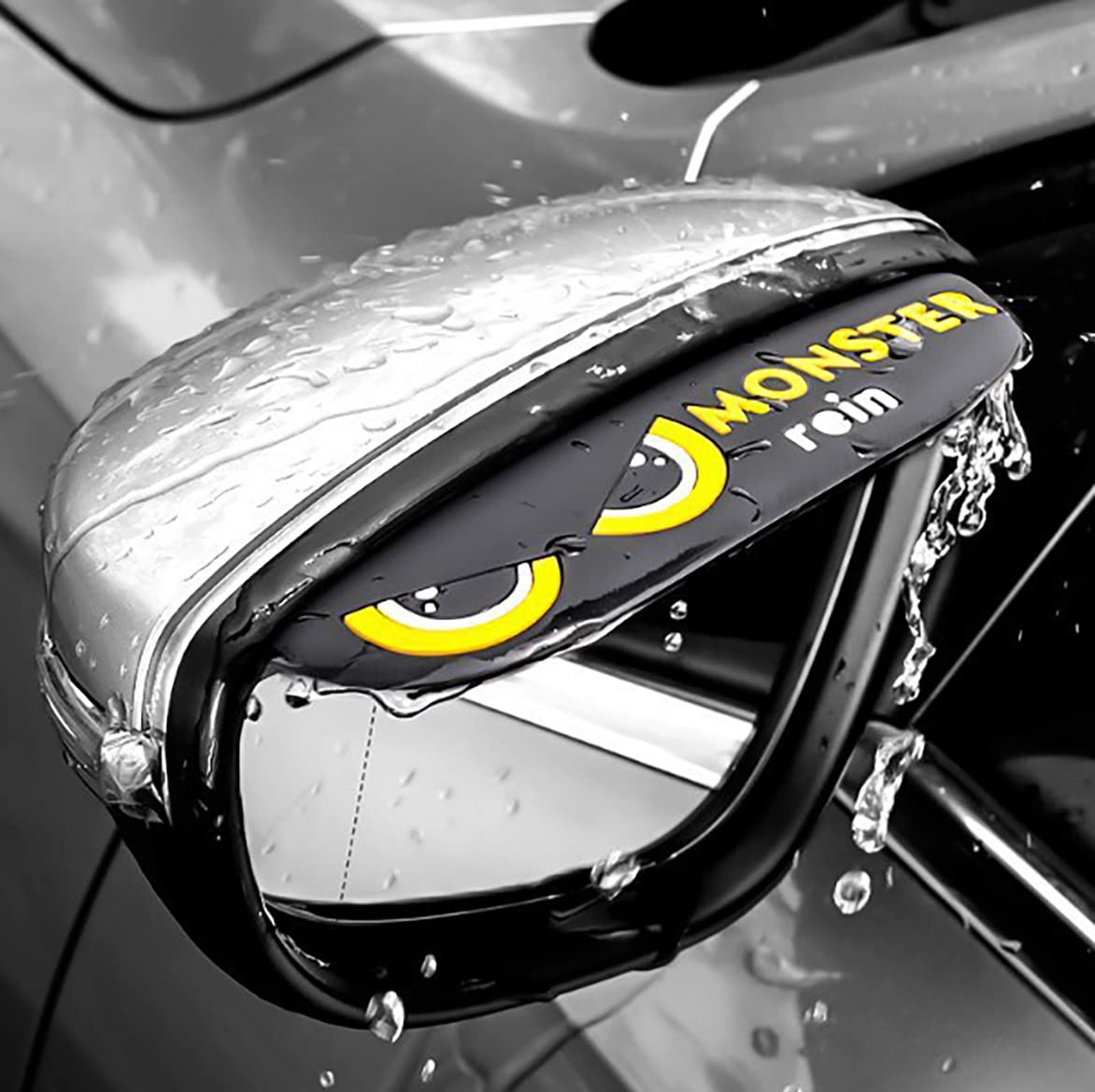 

Forahome Universal Door Mirror, Visor, Set of 2, Easy to Use, Rain Protection, Side Length 17.5cm * Width чёрный