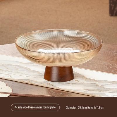 Elegant New Chinese Style Glass Fruit Bowl