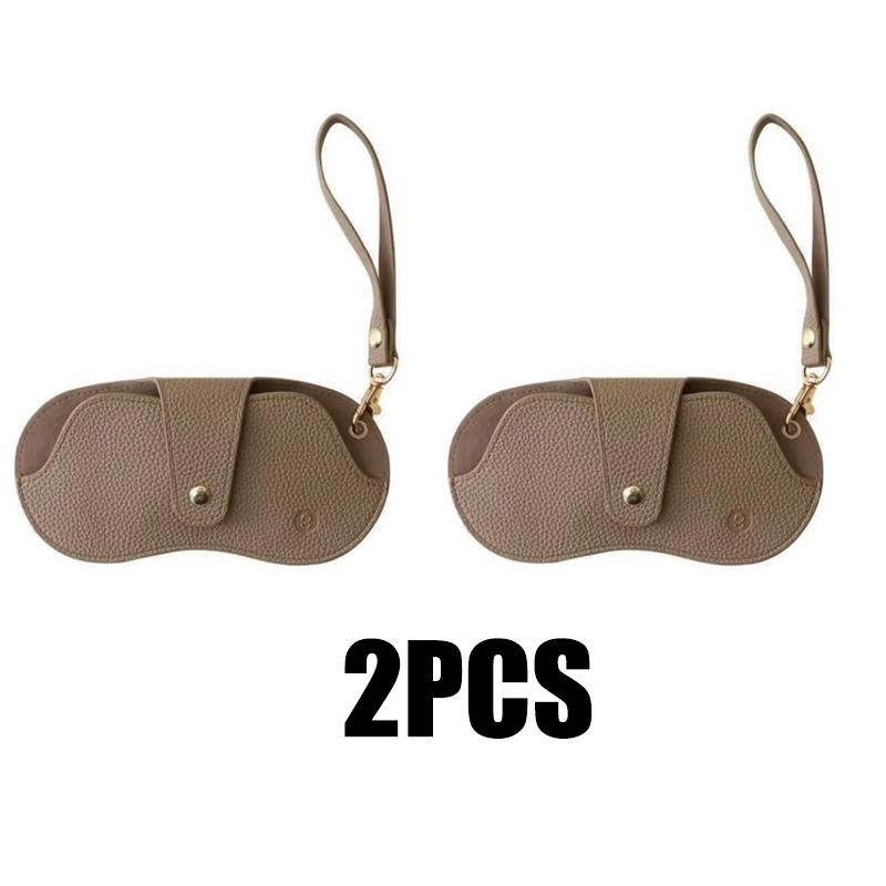 Leather Glasses Bag Portable Hangable Magnetic Eyewear Pouch Holder Soft  Sunglasses Pouch Slim Fashion Glasses Case Holder