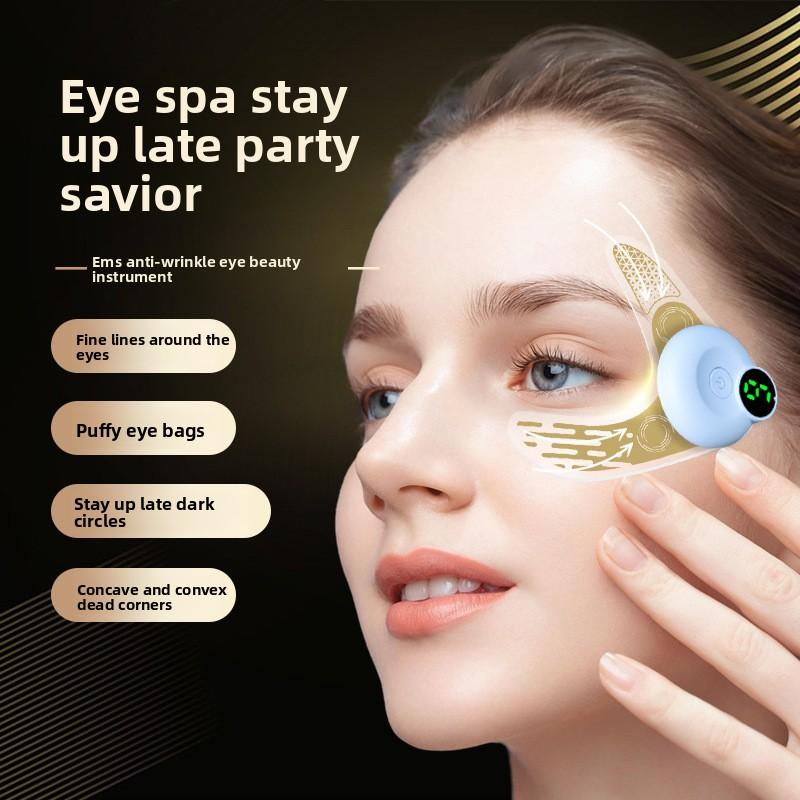 Anti-Falten Lifting und Straffende Augenmasken-Aufkleber Mildert Augenringe und Glättet Augenfältchen Ems Mikrostrom Augenmaske Massage Augen-Schönheitsinstrument