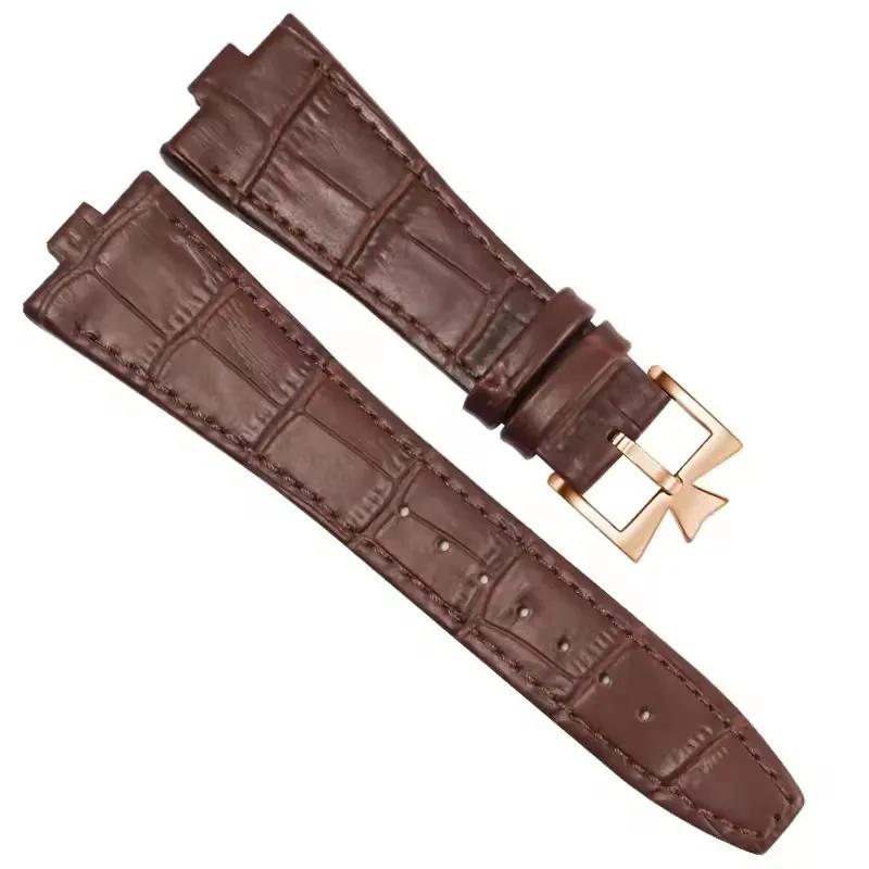 

Оригінальний шкіряний ремінець для годинника Vacheron Constantin Серії OVERSEAS 4500V 5500V P47040 Пряжка з нержавіючої сталі Ремінець 25*8мм 25mm-8mm