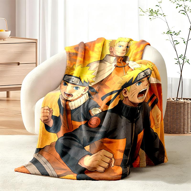 Naruto Blanket Flannel Blanket Soft Cozy Plush Throw for Sofa Bed Lightweight Home Decor