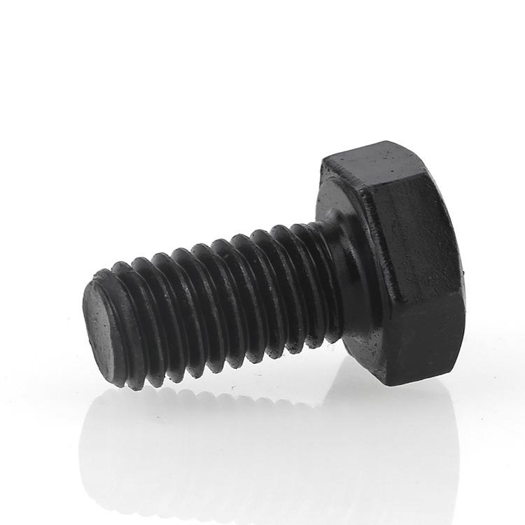 Class 12.9 High-Strength Blackened Hex Screw, Full/Half Thread, Sizes M22-M30