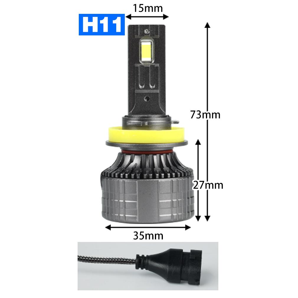 2 szt. 40000LM 150W H1 H4 H7 LED Canbus H8 H11 9005 HB3 9006 HB4 9012 Hir2 Turbo Led żarówki do reflektorów 6000K biała lampa samochodowa podwójna miedziana rura reflektora