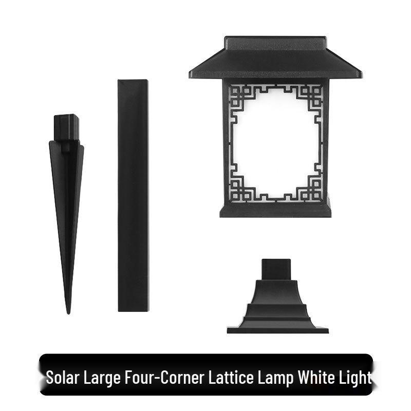 Antique Solar Garden Lamp: 5LED Lawn Stake Light Outdoor Decorative Lantern