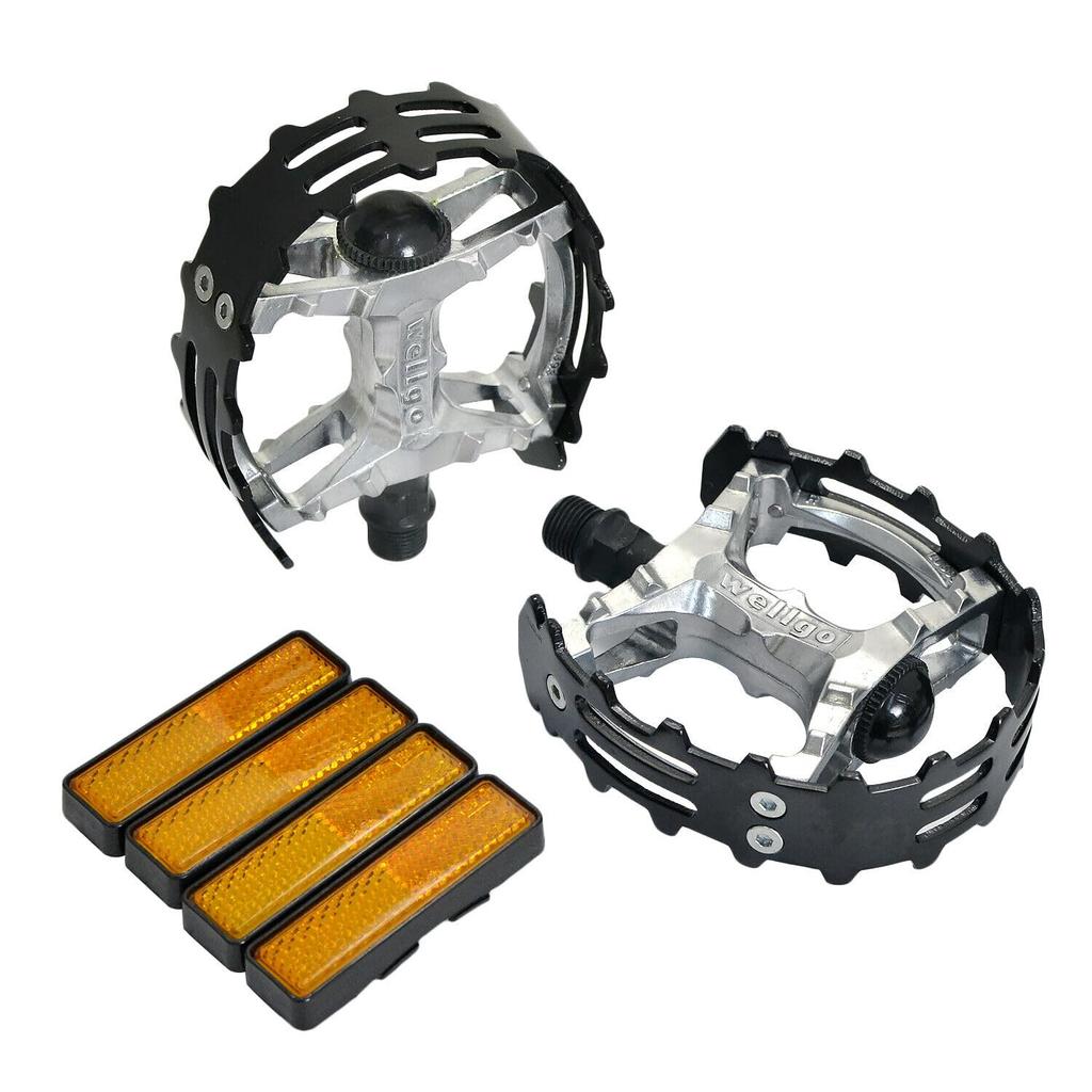 Wellgo Old school BMX MTB Bear Trap Bicycle WE2963 XC-II 9/16" Pedals, Black,