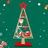 Yousheng Christmas Ornament Santa Claus Snowman Elk Wooden Tree Desktop Decoration Festive Atmosphere Party Decor