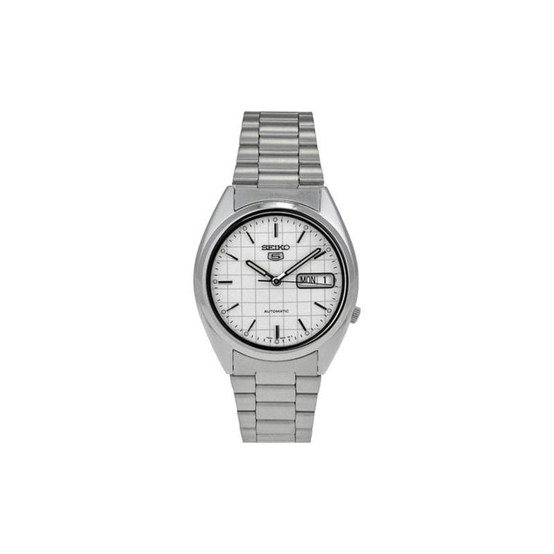 

SEIKO 5 series Automatic steel strap same style for men and women white dial SNXF05K1