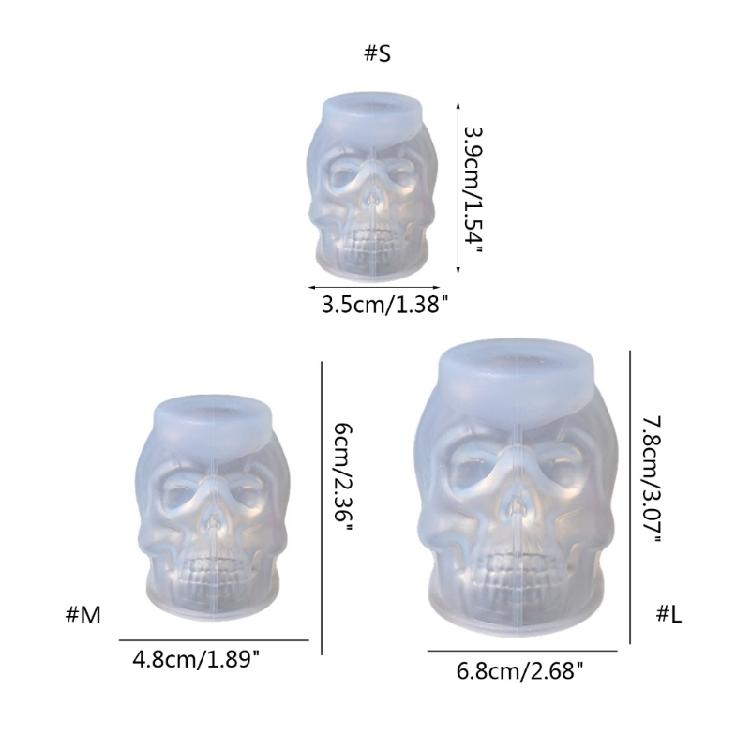 Halloween Skull Silicone Molds,Skull Candle Making Mold DIY Home Decoration Mold