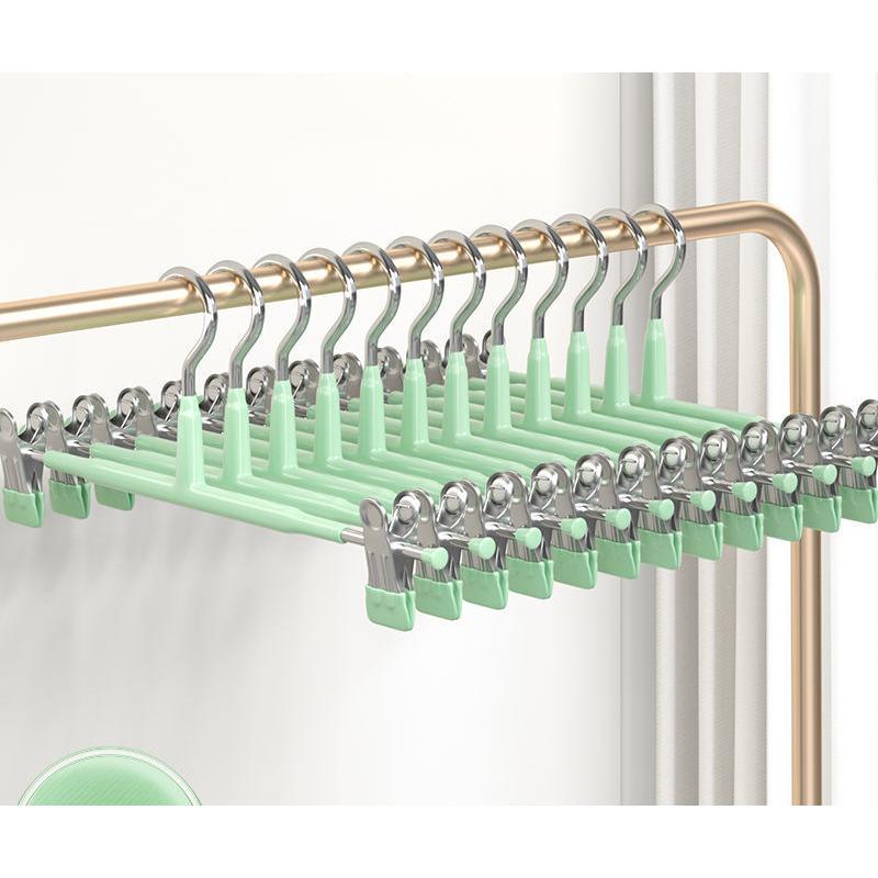 10Pcs Pants Rack, Pants Storage, Household Non-Marking Pants Clip, Non-Slip Jk Hanger, Stainless Steel Skirt Clip, Drying Hanger, Delivery