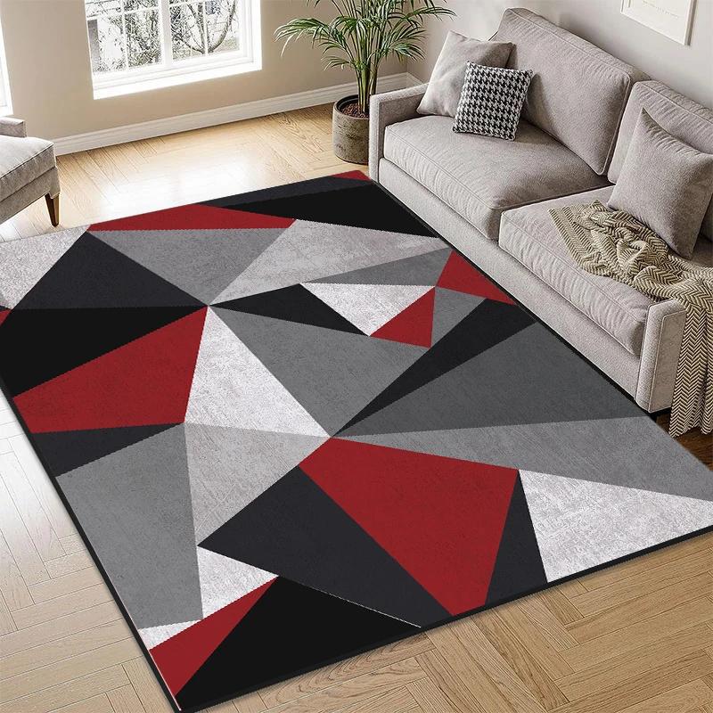 Nordic Abstract Area Rug for Living Room Bedroom Large Plush Non-Slip Floor Carpet Modern Home Decor
