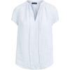 Polo Ralph Lauren Striped Linen Bow Tie Short Sleeve Shirt Loose Fit Women shirts WMPOSHTNN820028-400