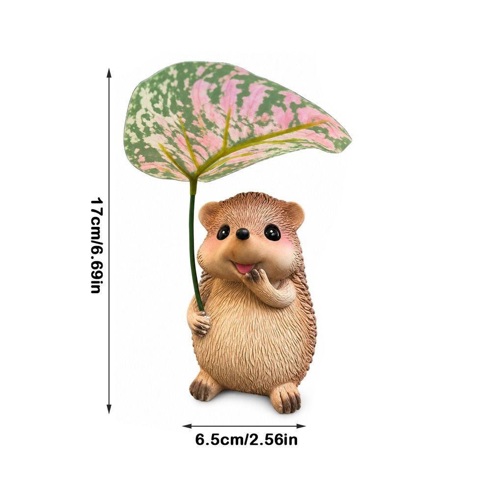Realistic Hedgehog Statue Handcrafted Look Garden Animal Statue Yard Landscaping