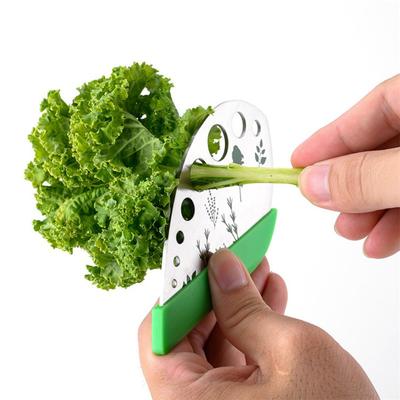 9 Holes Herb Stripper Stainless Steel Herb Leaf Stripping Tool with Protective Cover