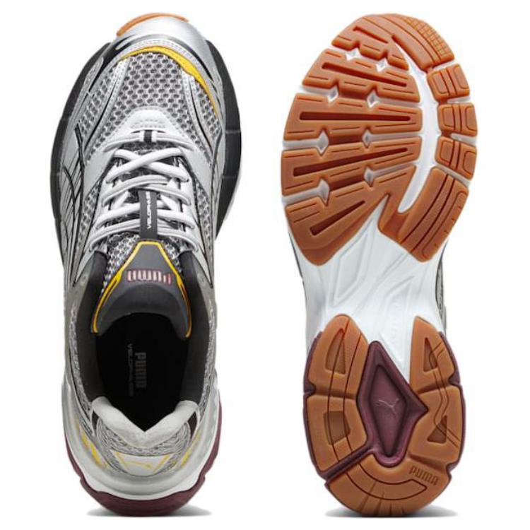Puma Velophasis Phased - Silver Burgundy Yellow Unisex Sneakers Black White 389365-05