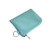 Genuine Leather Zipper Coin Purse & Card Holder with Key Ring