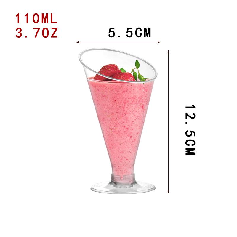 Square Transparent Disposable Dessert Cup - Perfect for Pudding, Jelly, Mousse, and Ice Cream.