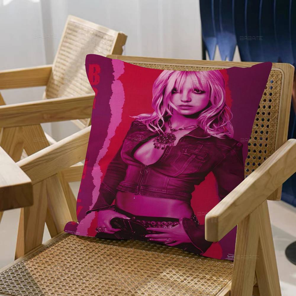 

B-Britney S-Spears Office Cushion Pillowcase Car Cushion Cover45X45CM Lumbar Pillowcase Sofa Pillowcover 12x12Inch