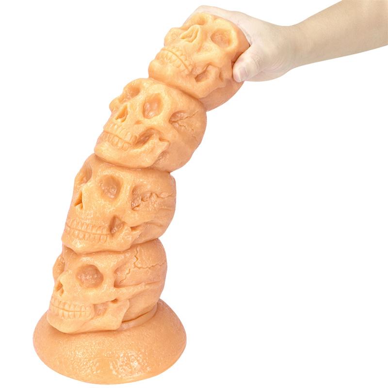 11cm Skull Oversized Anal Plug Penis Shaped Anal Plug Alternative Anal Dilator Huge Chrysanthemum Masturbation Device