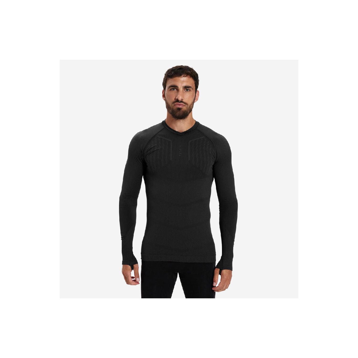 

Adult Long Sleeve Thermal Football Undershirt - Black - Keepdry 500 2XL
