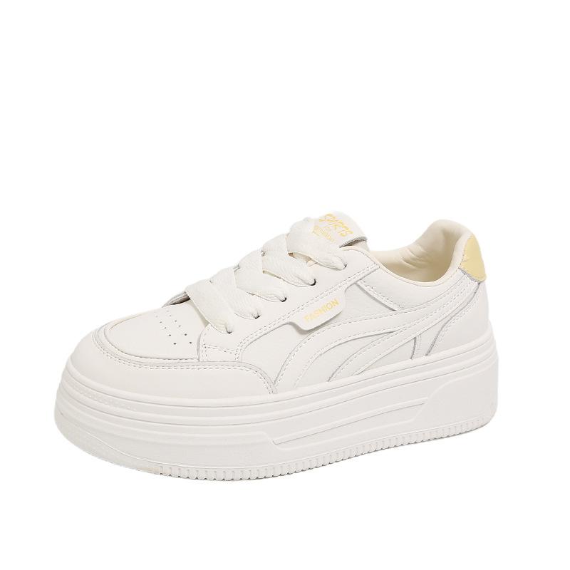 Little White Shoes Women's Summer New Thick-soled Muffin Board Shoes Versatile Basic Four-season Casual Sports Shoes Women's