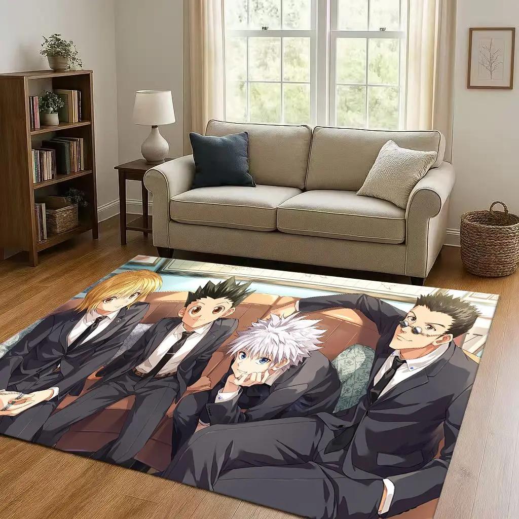 3D Anime Hunter X Hunter Killua Cartoon Living Room Non-Slip Area Rug Carpet for Bedroom Playroom Sofa,Home Decor Doormat Kids