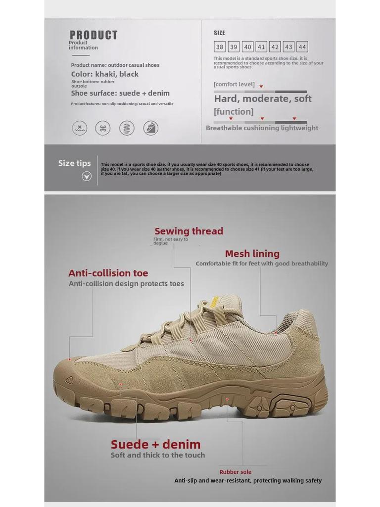 Sapatos de Caminhada Masculinos Respiráveis Antiderrapantes 2025 para Primavera e Outono