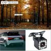 HD CCD Car Rear View Camera with 12 LED Night Vision - Wide Angle Reverse Backup Camera for Parking, Front & Rear Universal