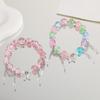 Korean Colorful Butterfly Bracelets Bead Tassel Bracelet For Women Fashion Sweet Versatile Accessory Wedding Birthday Jewelry