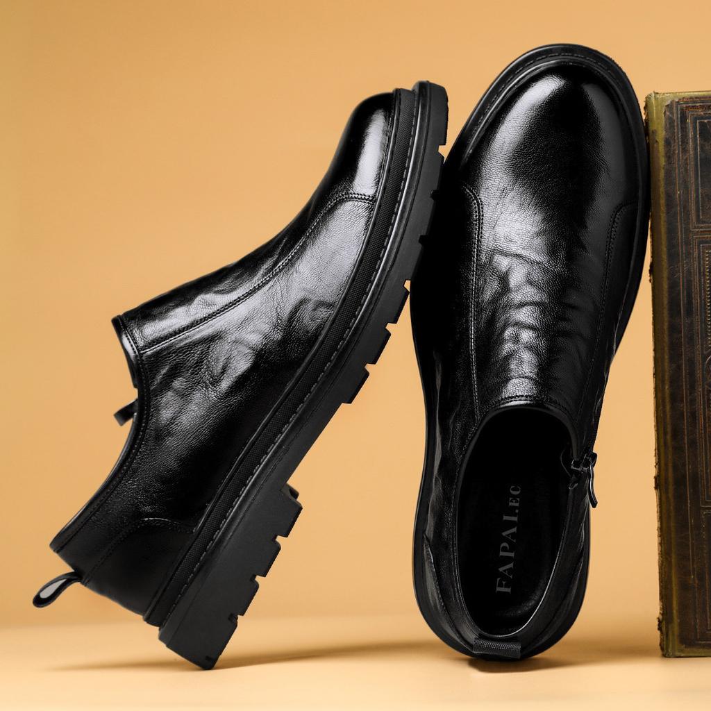 Spring new casual leather shoes men's genuine leather business dress leather shoes men's versatile lazy loafers men's trendy shoes