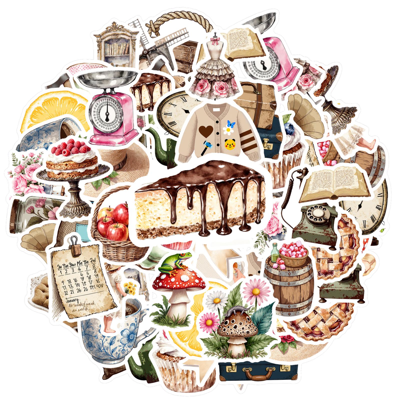 

35pcs Retro Vintage Stickers Cute Retro Stickers Stickers For Laptop Motorcycle Luggage Phone DIY Phone