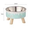 1pc Cat Bowl Ice Cream Pet Bowl High Footed Bowl Dog Large Capacity Stainless Steel Bowl Anti Knock