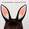 Rabbits Costume Accessories Plush Ear Hairband Tail Halloween Costume Accessories Set for Kid Girl Halloween Cosplay