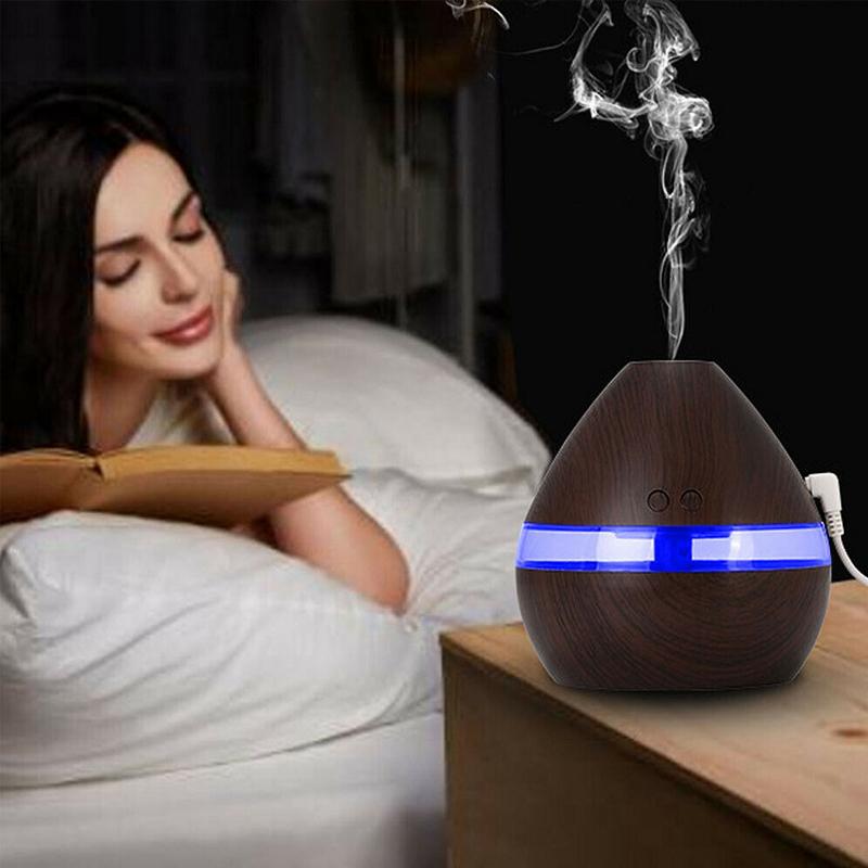 300ML LED Zdalny ultradźwiękowy nawilżacz powietrza Aroma Dyfuzor
