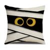 Halloween Holiday Party Decorations Funny Expression Ghost Face Pillow Cover Suitable for Home Living Room Sofa Room Decoration