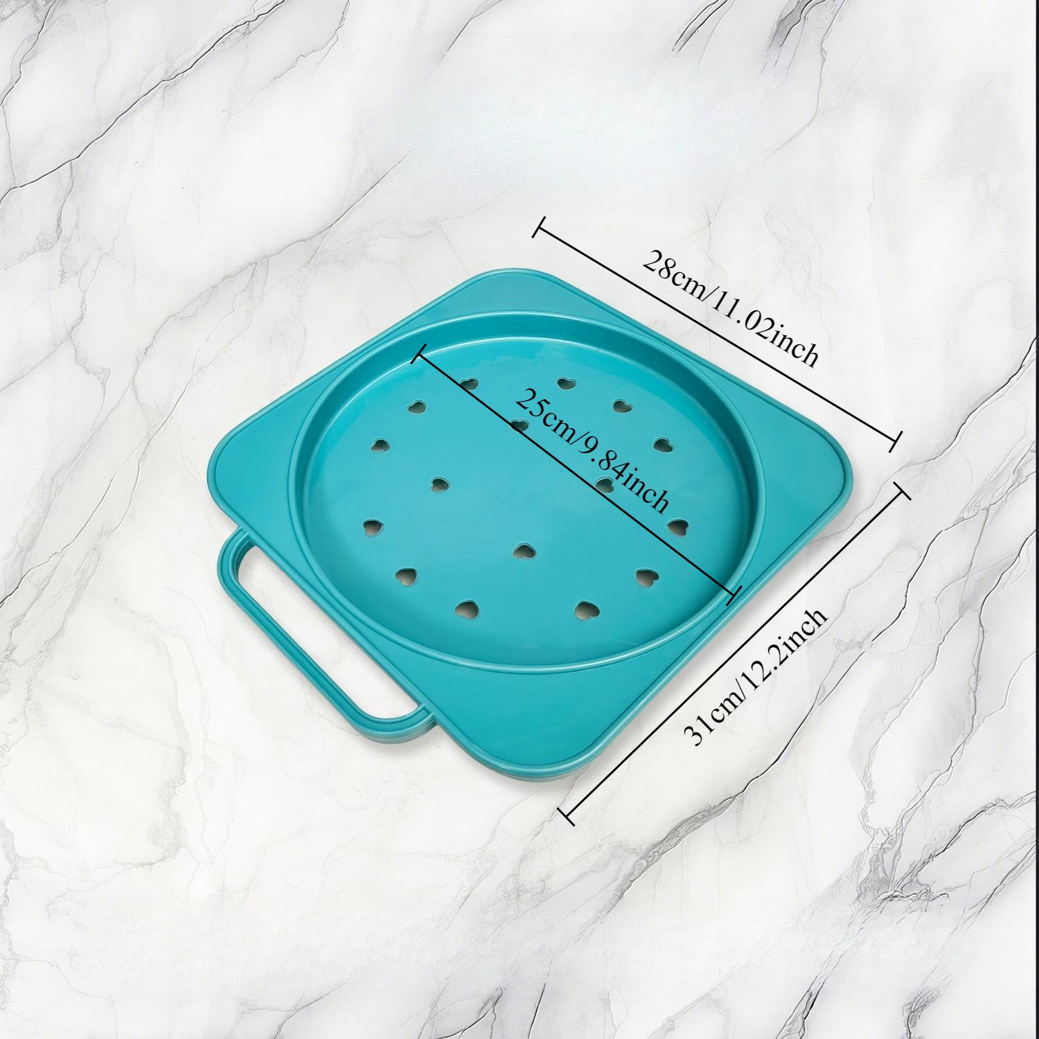 

Multi-functional plastic storage rack - easy to install, no drilling required, sliding design, suitable for water dispensers синій